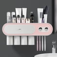 thumbnail image 1 of pitrice Electric Toothbrush Holder Rechargeable Bathroom Wall Mounted Toothpaste Squeezer Dispenser Detachable Washable Rack Shelf Type 2 Gray White, 1 of 9