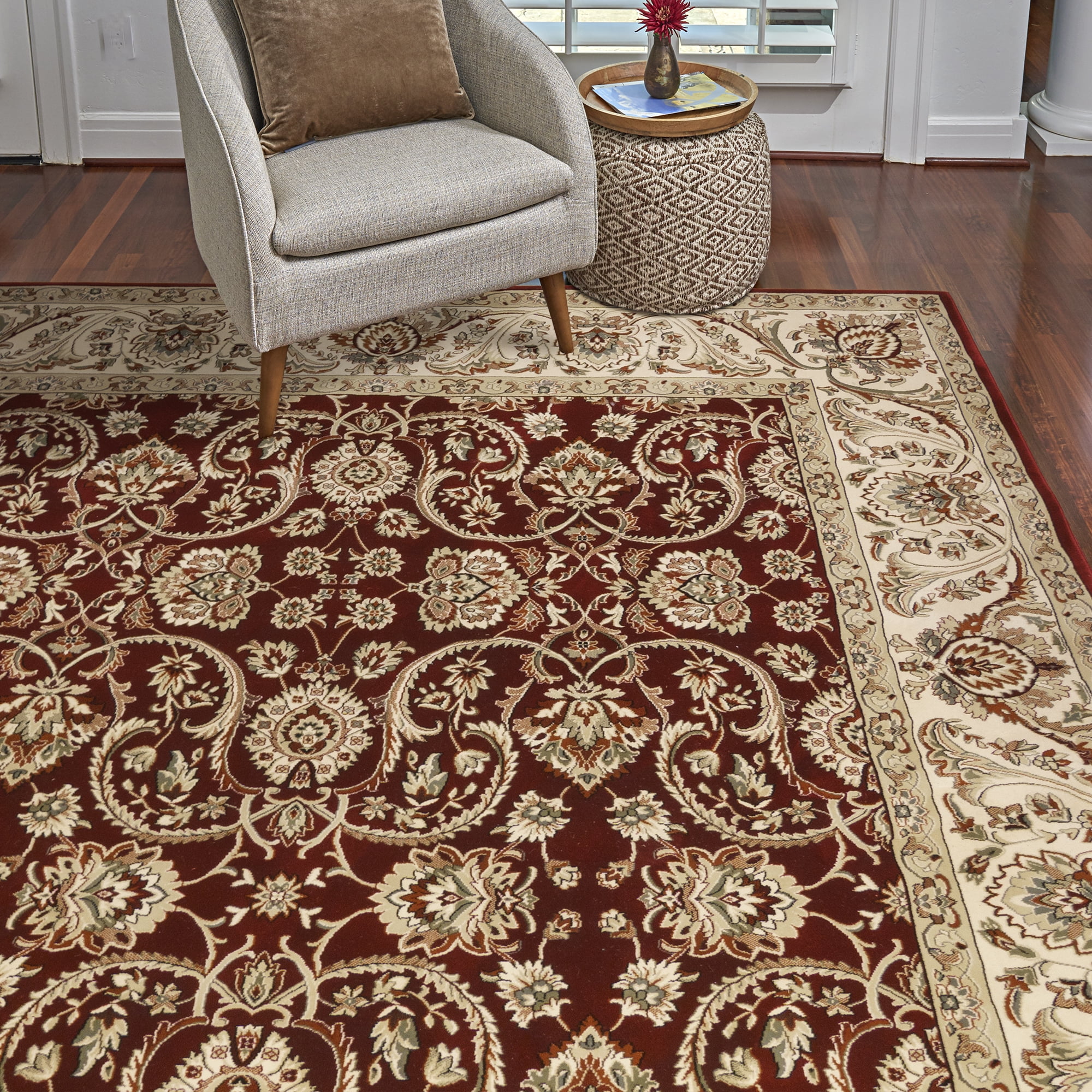 Gertmenian Majestic Croft Traditional Floral Red Indoor Area Rug, 8x10