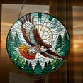 thumbnail image 2 of Red-Tailed Hawk Glass SunCatcher, Nature Art for Home, Elegant Window Hanging Decor, Great Gift for Wildlife Lovers, 2 of 3