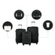 thumbnail image 2 of Set de equipaje Wrangler Smart Black de 20 pulgadas con portavasos y USB, 2 of 6
