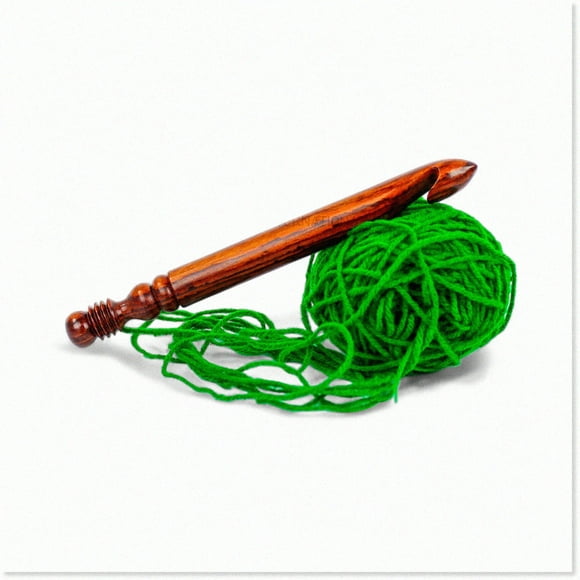 Rosewood Bliss Crochet Hook - Premium 25mm Smooth Yarn Knitting Accessory for Size U Crocheting