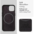 thumbnail image 3 of DONBOLSO Vintage Black Leather iPhone 14 Pro Max Case - MagSafe Compatible - Lip Screen Protection - Elegant Soft Grip - Strong Magnetic - Size 14, 3 of 5
