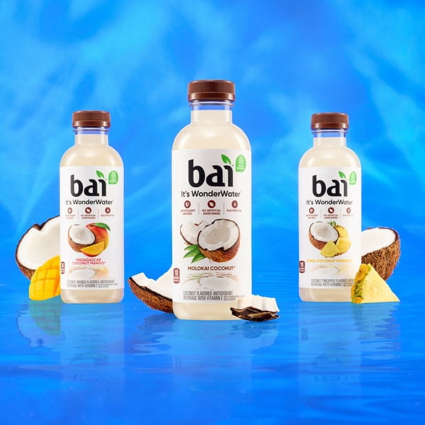 Bai Cocofusions Puna Coconut Pineapple Antioxidant Infused Beverage, 14 fl oz Bottles, 18 Pack