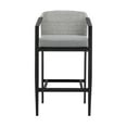 thumbnail image 2 of Armen Living Palma 26" Aluminum Outdoor Counter Height Bar Stool in Gray, 2 of 8