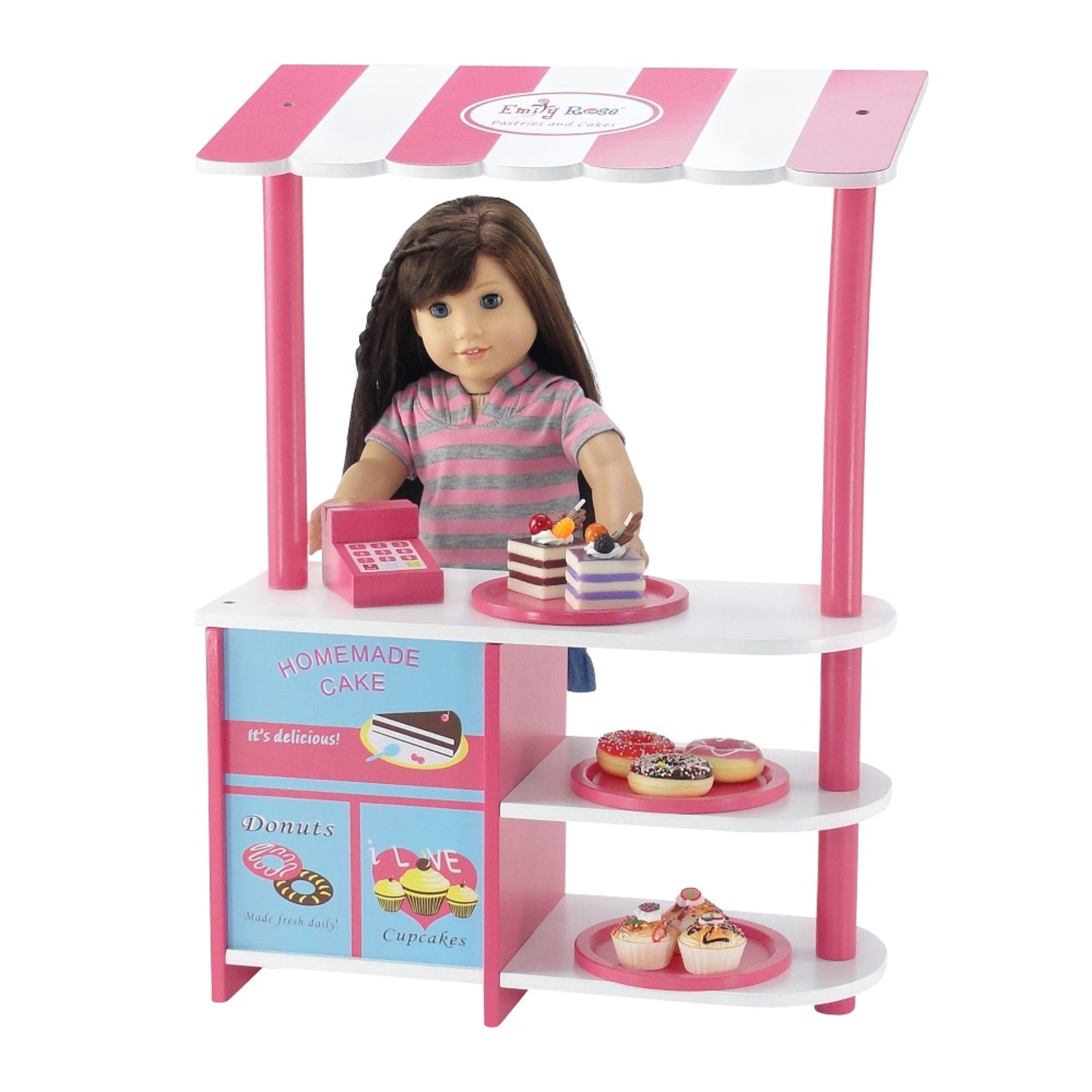 Fit For 18'' American Girl Baking Table and Treats Cupcake Doll Acccessory Gift 