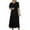 Black, variant on Bigersell Midi Dresses for Women formal Women Summer Casual Boho Short Sleeve Dress Floral Print Ruffle Puff Sleeve Solid High Waist Midi Beach Dresses Women A-Line Dresses, Style 9846, Army Green M