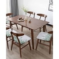 thumbnail image 3 of Spring Summer Eucalyptus Leaves Seat Covers for Dining Room Chairs, Watercolor Green Leaf Highly Elastic Stretch Seat Cushion Protectors for Chairs, Pack of 6, 3 of 6