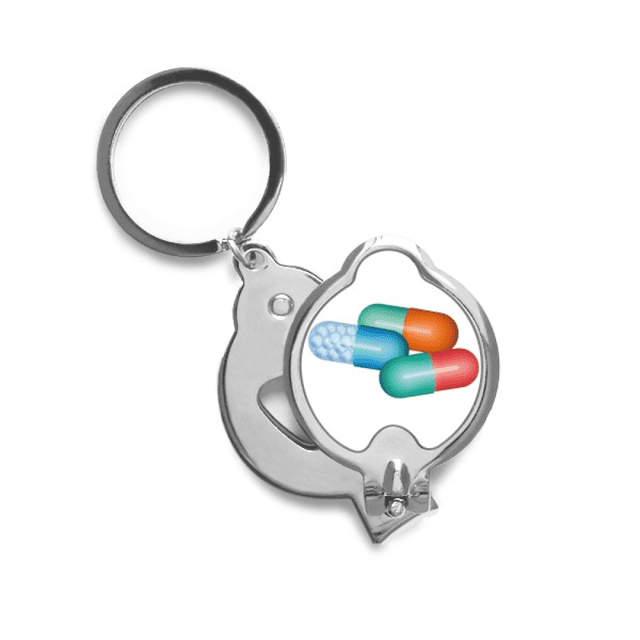 Pill Capsule Health Care Products Pattern Finger Nail Clippers Scissor Stainless Steel Cutter
