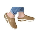 thumbnail image 3 of Womens Slippers Ladies Summer Fashion Solid Color Fine Mesh Wrapped Toe Slippers Non Slip Beach Sandals Womens Khaki 41, 3 of 5