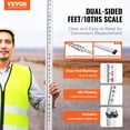 thumbnail image 2 of VEVOR Measuring Rod 25-Feet/10ths 6 Sections Telescopic Grade Rod 1/10ft w/ Bag, 2 of 9