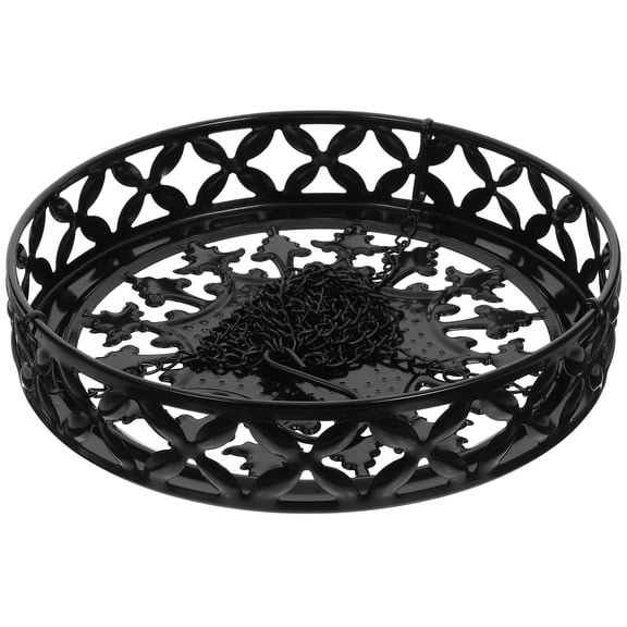HONMEET 1Set Black Metal Hanging Planter Stand Suitable for Outdoor Patio Balcony Gardening