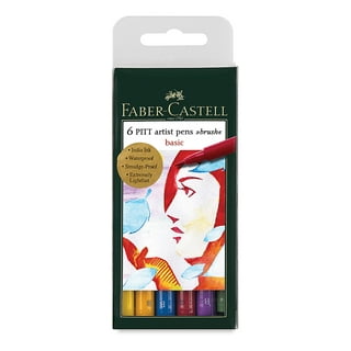 Faber-Castell Pitt Artist Pens- Harvest Colors, Set of 6, Brush