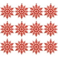thumbnail image 2 of 12Pcs Convenient Snowflake Ornament Widely Use Plastic Portable Christmas Realistic Snowflake for Festival Red One Size, 2 of 11