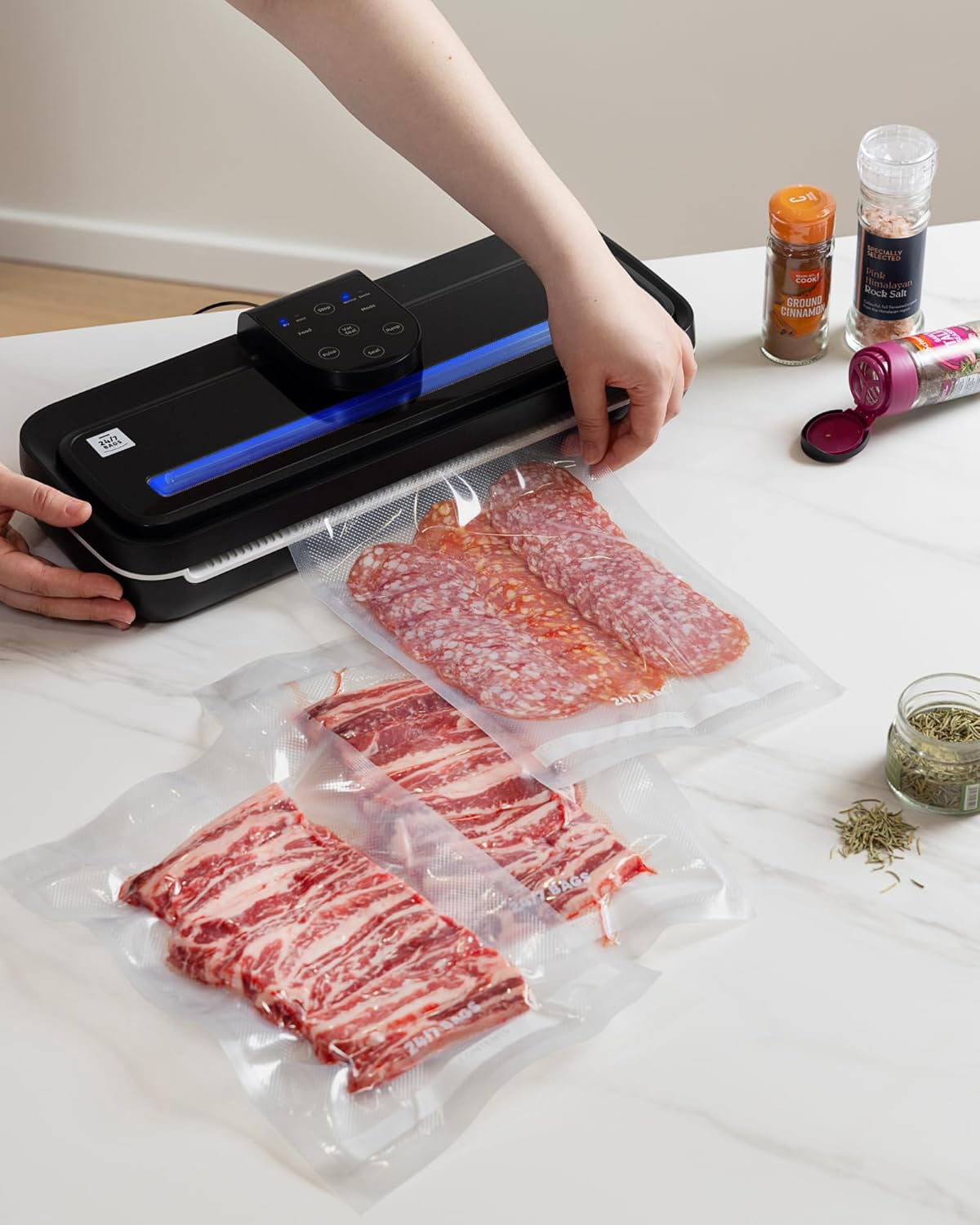 Vacuum Sealer Machine, 4 in 1, One Touch Easy to Use, Moist and Dry with External Vacuum Option