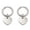 Silver Tone, variant on Thin Heart Charm Hoop Earrings by Ginger Lyne Stainless Steel for Lobe Cartilage Piercing Body Jewelry