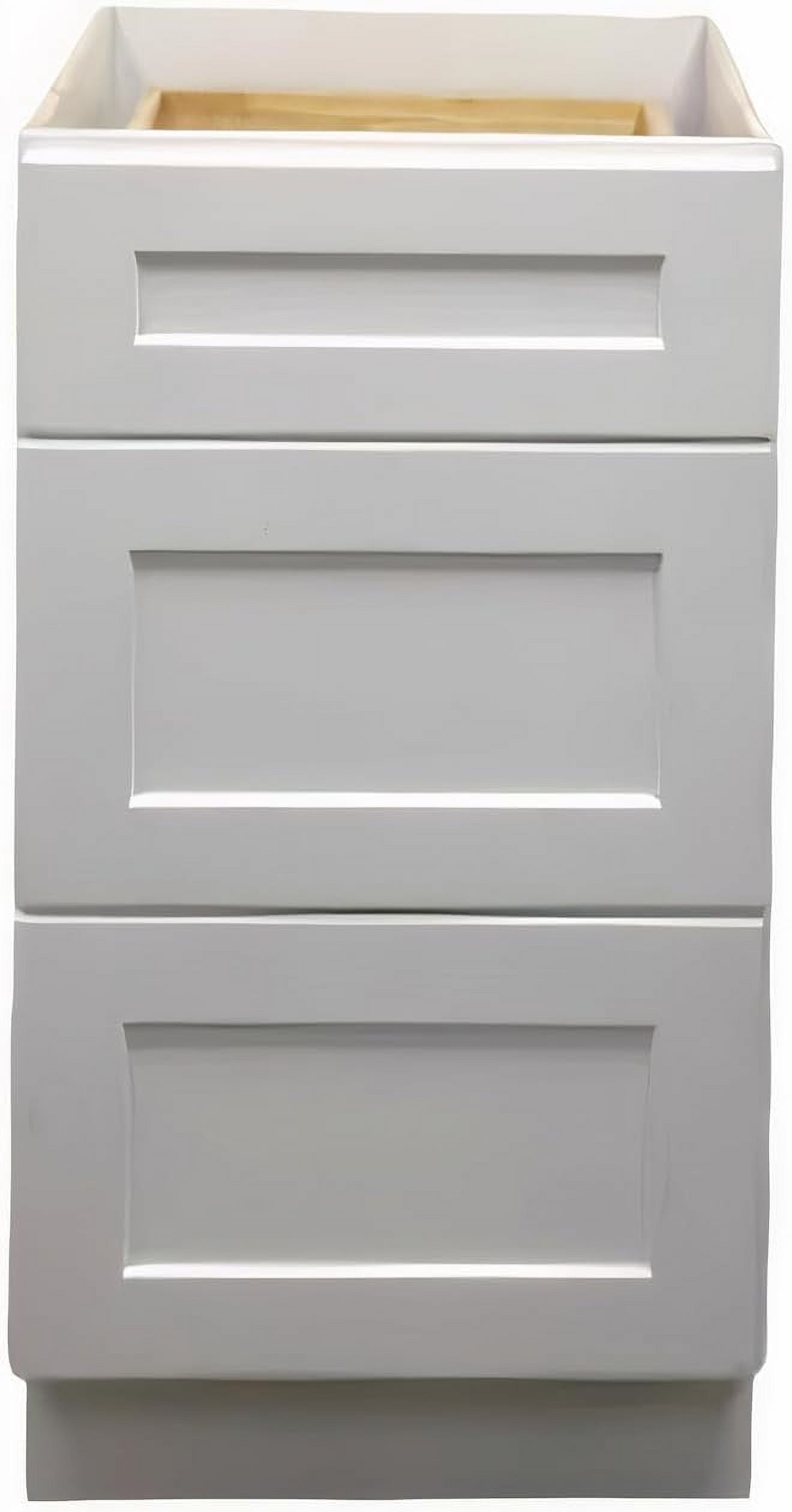 3 Drawers Bathroom Vanity Base, Bathroom Drawer Storage RTA Shaker Cabinet, White Shaker, 18 inch