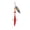 A004- Red, variant on Bass Fishing Lure Spinner Bait for Bass Fishing 2.3 Inch 0.12 Oz Pink Feathered Treble Hook Spinnerbait Fishing Lures for Freshwater and Saltwater Fishing 1 Pack