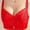 Red, variant on Soft Intention Jelly Wireless Bra Full Coverage T-Shirt Bra Supportive Bralette Plus Size Fashion Bras for Sister Bras for Women
