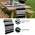 thumbnail image 5 of Black Grey Stripe Table Runner - 48 Inch Long, Kitchen Dining Table Runner Dresser Scarves, Farmhouse Minimalist Striped Farmhouse Decor for Coffee Tables Wedding Party Banquet, 5 of 8