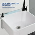 thumbnail image 3 of ROVSUN Plastic Wall-Mounted Utility Sink, Wall-Mounted Utility Tub with Wall Bracket, Hot&Cold Faucet, Drain Plug, Perfect for Basement, Laundry Room, Garage or Shop and More, Black, 3 of 9