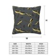thumbnail image 2 of Throw Pillow Covers, Black Golden Dragonfly Soft Square Pillow Cases with Invisible Zipper for Couch Bed Sofa, Farmhouse Fall Home Decor 20"x20", 2 of 7
