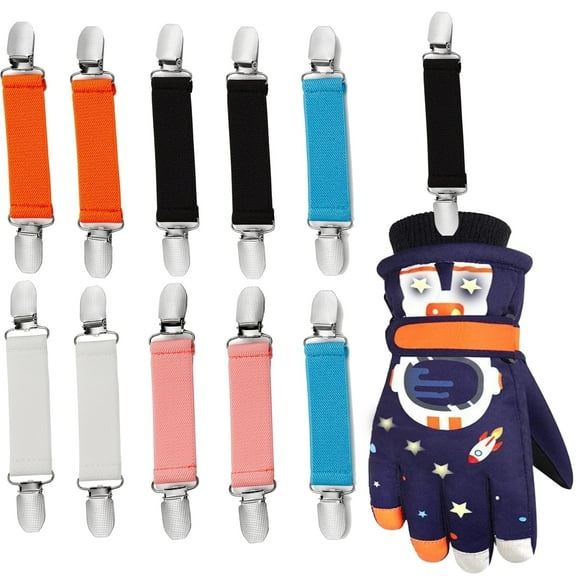Elastic Winter Glove Clips Dress Hat Coats Cinch Sweater Cardigan Shawl Clips for  Adults 10 Pcs