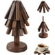 thumbnail image 1 of Salvamanteles de madera xinyu para platos calientes juego de 3 piezas forma de árbol nogal negro, 1 of 7