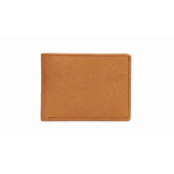 AlKhalil - Mens Wallet Leather Bifold Wallet – Slim Classic Design with Multiple Card Slots, and Durable Stitching – Tan Brown Everyday Wallet for Men's