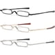 thumbnail image 4 of 3 Pairs Slim Metal Reading Glasses, Compact & Lightweight with Storage Case_Lucky_B, 4 of 5