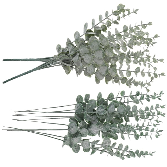 GETAJGHSD 1 Set Faux Eucalyptus Stems with Green Artificial Leaves for Home Decor, Vase Display, Indoor Plant Decoration