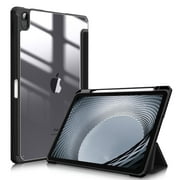Fintie Slim Hybrid Case for iPad Air 11-inch M3 (2025) / M2 (2024), iPad Air 5th (2022) / 4th Generation (2020) 10.9 Inch - Clear Transparent Back Cover with Built-in Pencil Holder