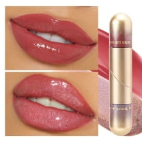 Kokovifyves Double Tube Lip Gloss Lip Lotion Moisturizing Full Lips Glass Lip Oil Glitter Lip Glaze