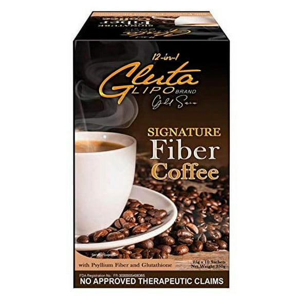 12 in 1 Gluta Lipo Gold Series Signature Fiber Coffee - 10 Sachets