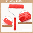 thumbnail image 3 of Symkmb Wood Grain Tool Set - Wood Grain Painting Roller with Handle for Wall Floor Deck Furniture DIY Room Decoration rubber, 3 of 7