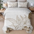 thumbnail image 4 of Davulos Floral Quilt Set Queen Size,3 Pieces Lightweight Summer Quilts Microfiber Farmhouse Bedding Set Flower Bedspreads Coverlet Sets for All Seasons, 4 of 8