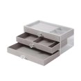 thumbnail image 1 of Caja organizadora de joyas, soporte para joyas, regalo para mujeres, a prueba de polvo, escritorio 3 Gris, 1 of 8