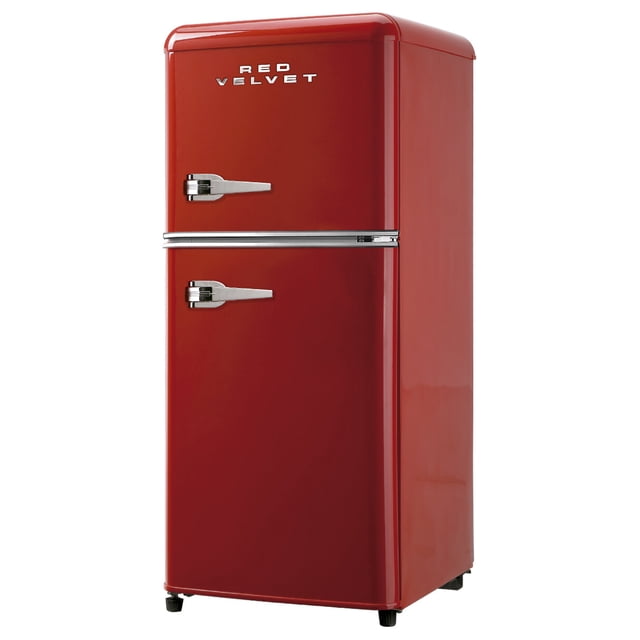 Frigobar 2 Puertas Retro 86l Termostato Ajustable Red Velvet