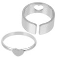 thumbnail image 1 of 2pcs Fashionable Rings Decorative Couple Rings Romantic Finger Rings Gifts, 1 of 8