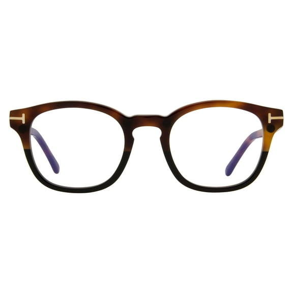 Tom Ford - FT5532-B Havana Square Men Eyeglasses Plus Clip-on - 49mm