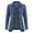 Blue, variant on Cmtiyu Denim Jacket for Women Classic Collared Long Sleeve Double Button Open Front Ruffled Trim Jackets Casual Outerwear Jean Jackets Black S-3XL