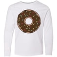 thumbnail image 3 of Inktastic Brown Donut, Donut With Colorful Sprinkles, Frosting Long Sleeve Youth T-Shirt, 3 of 5