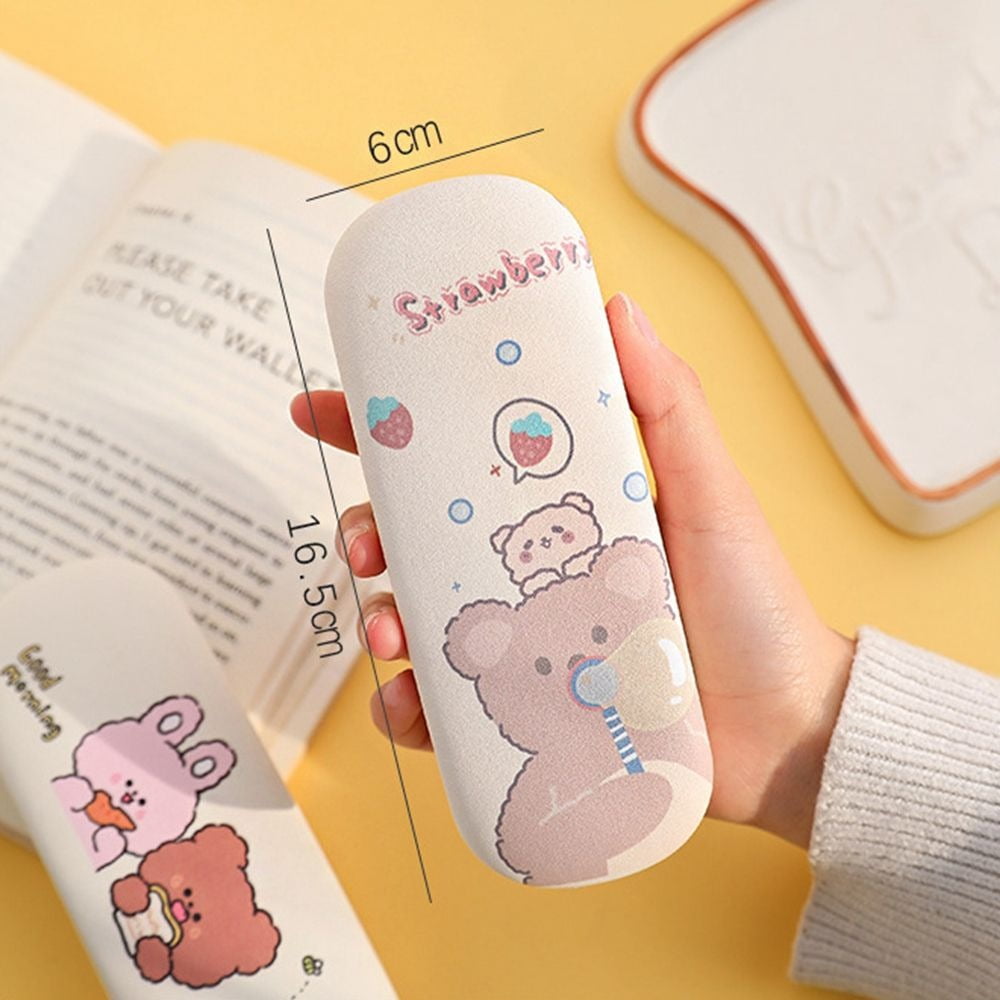 Manunclaims Cute Cartoon Glasses Case Eyeglasses Protector Container Reading Glasses Storage Box, Size: One size, Other