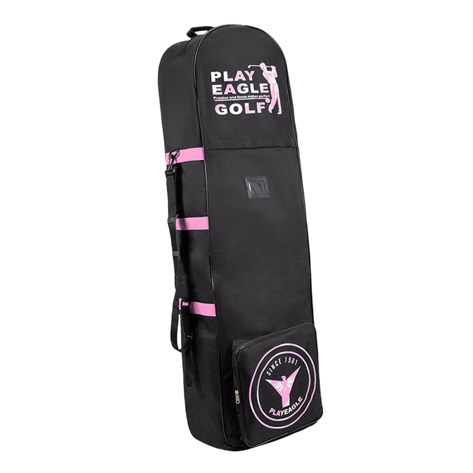 DimyFew Airline Golf Travel Bag Golf Travel Cover Zipper Foldable Storage Bag Golf Clubs Pink