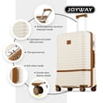 thumbnail image 3 of Joyway 28" Checked Luggage with Spinner Wheels，Hardside 3PCS Set with TSA Lock, 3 of 7