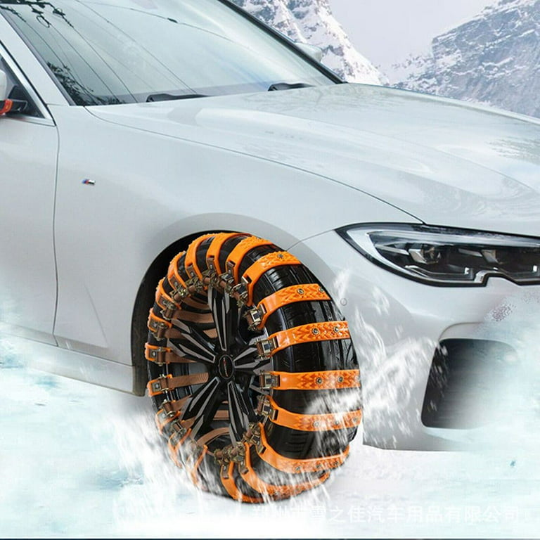 1pc Universal Winter Snow Mud Anti-Skid Tire Chains Tendon for Car Sedan Suv, Size: 30