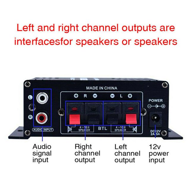 Amplificador de potencia de audio estéreo HiFi inalámbrico AK-170 200W + 200W con entrada RCA