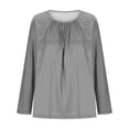 thumbnail image 4 of Hauts pour Femmes Grande Taille, Chemises Décontractées à Manches Longues Coupe Décontractée, Blouses à Col Rond T-Shirt Surdimensionné Confortable, Tenue d'Intérieur Tendance 2026 pour Usage Quotidien, 4 of 5
