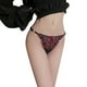 thumbnail image 3 of Bragas elásticas Gibobby lencería sexy para mujer con colgante perlas y borlas encaje T（Negro，Talla única), 3 of 4
