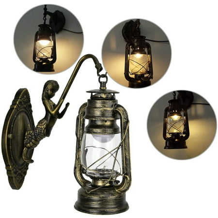 

Tebru 111-240V Antique Pendant Light Retro Style Iron Lamp Fixture for Study Cafe Bar Hallway Retro Pendant Light Antique Light Fixture