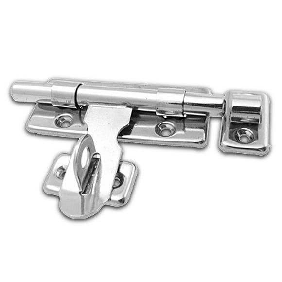 Unique Bargains Hardware Stainless Steel Lock Door Barrel Bolt w Padlock Clasp